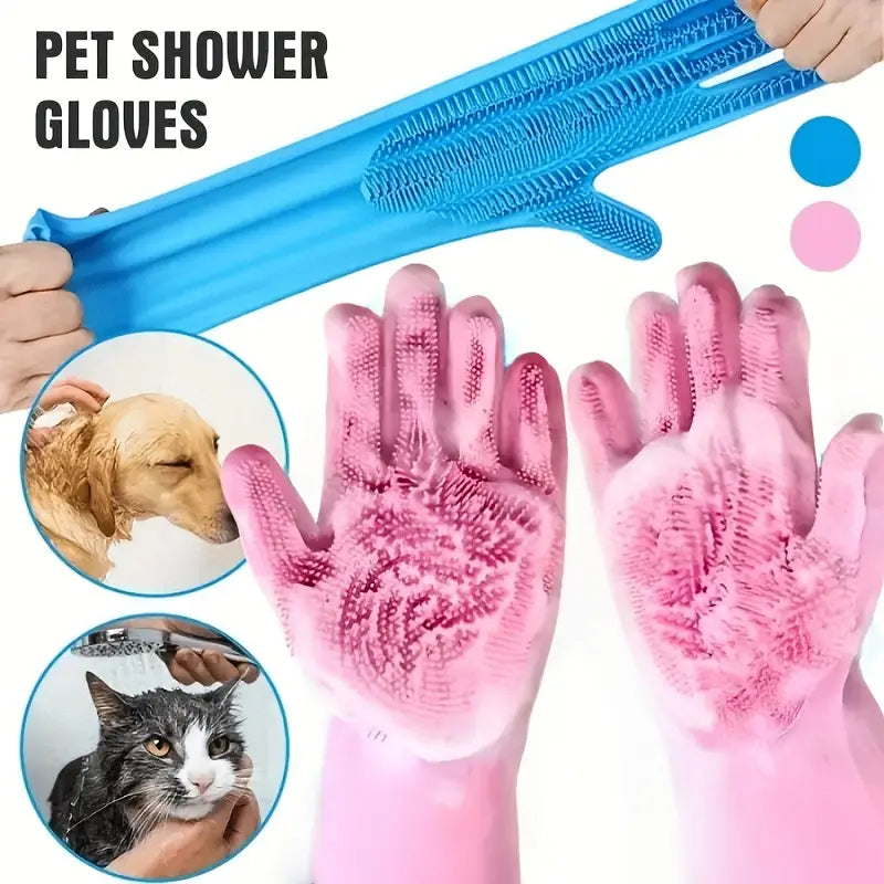 Indilio PawGlow™ Silicone Grooming & Bath Glove™ Silicone Grooming & Bath Glove