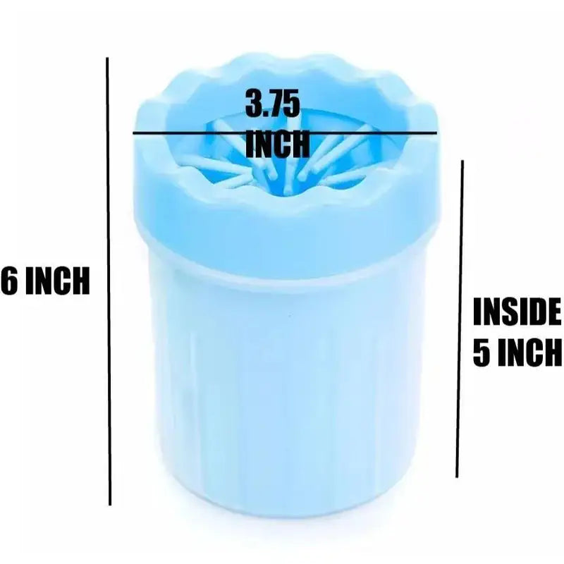Indilio PawPure™ Deluxe Pet Paw Cleaner Cup with Soft Silicone Bristles