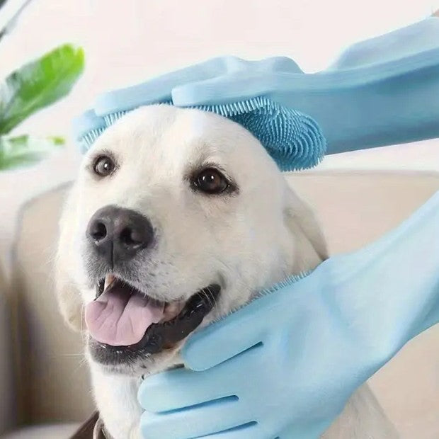 Indilio PawGlow™ Silicone Grooming & Bath Glove™ Silicone Grooming & Bath Glove