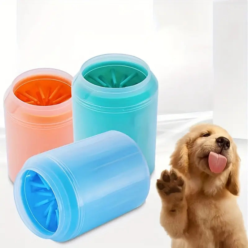 Indilio PawPure™ Deluxe Pet Paw Cleaner Cup with Soft Silicone Bristles
