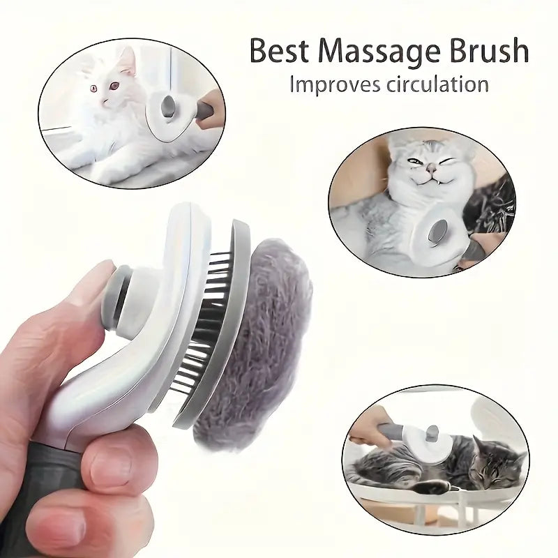 Indilio FurEase™ Slicker & Self-Clean Brush
