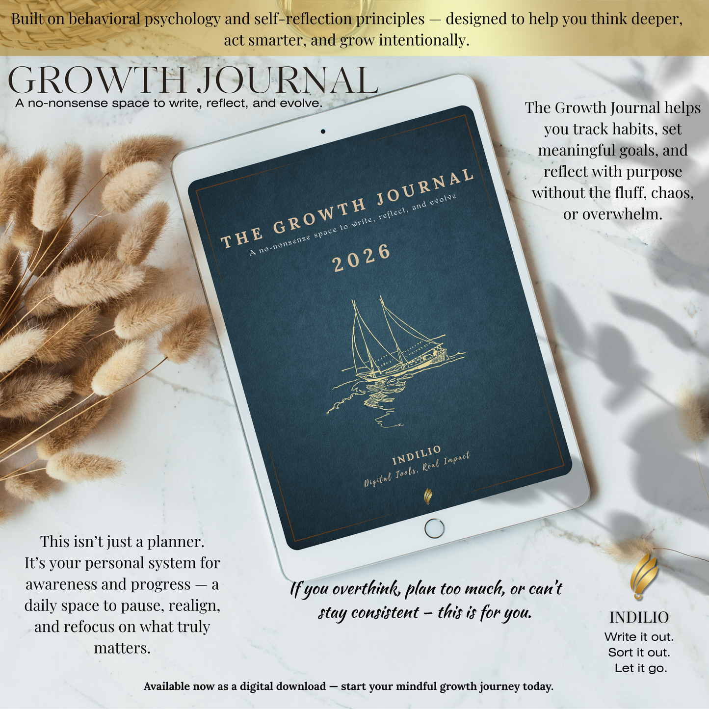 The Growth Journal — A 12-Month Psychology-Backed System for Clarity, Habits & Real Personal Growth (2026 Edition)