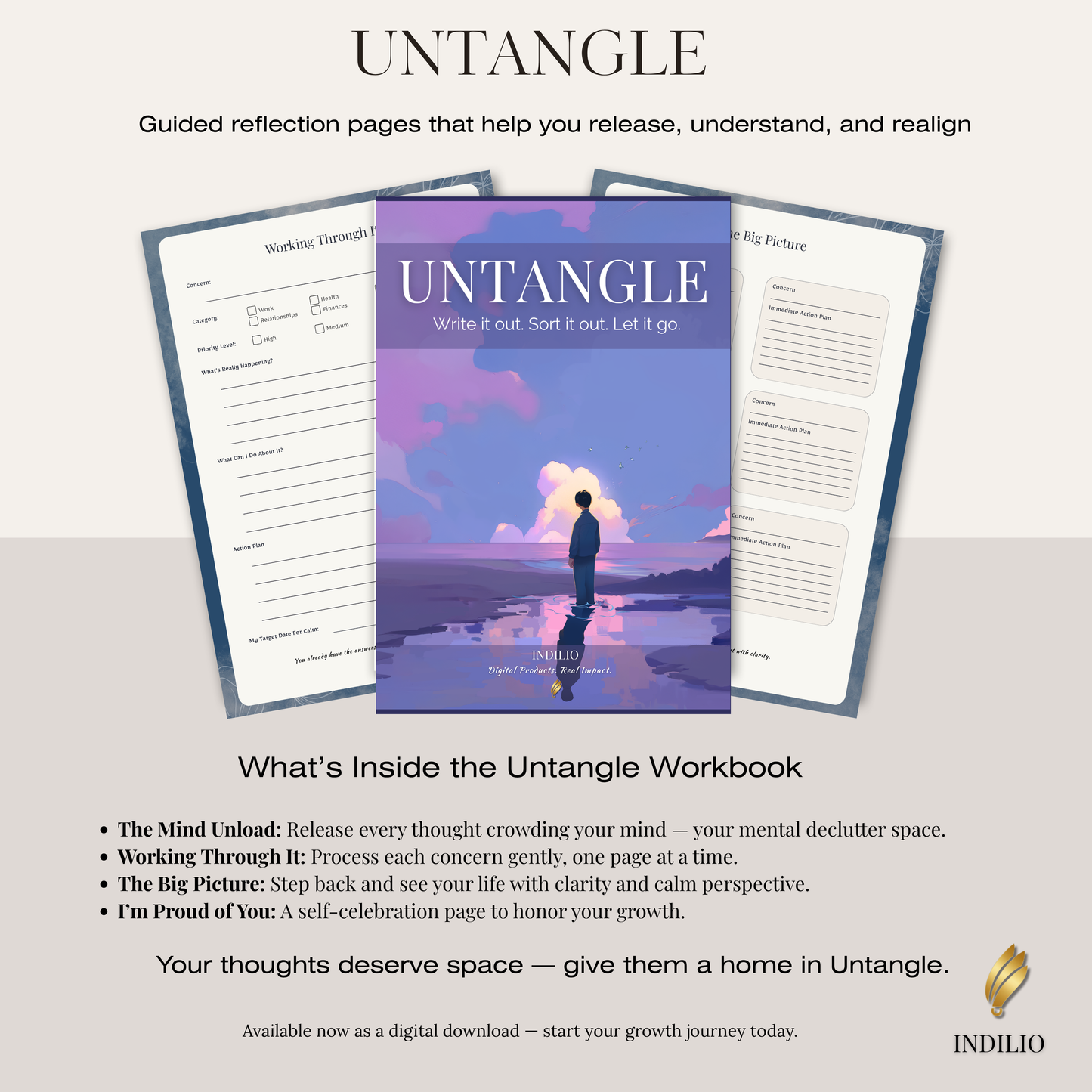 Untangle — A Science-Backed Mental Clarity & Thought Detox Workbook