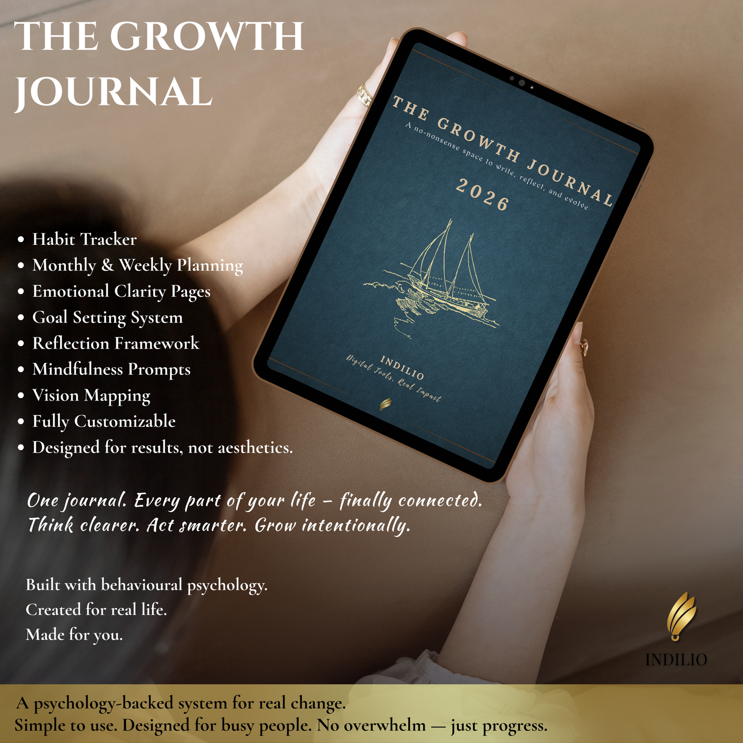 The Growth Journal — A 12-Month Psychology-Backed System for Clarity, Habits & Real Personal Growth (2026 Edition)