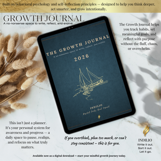 The Growth Journal — A 12-Month Psychology-Backed System for Clarity, Habits & Real Personal Growth (2026 Edition)