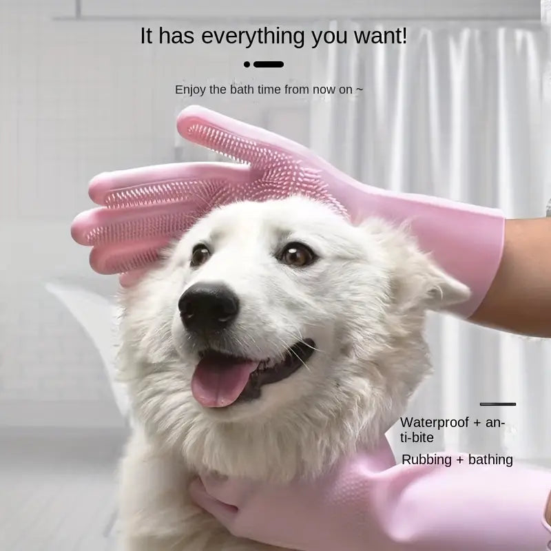 Indilio PawGlow™ Silicone Grooming & Bath Glove™ Silicone Grooming & Bath Glove