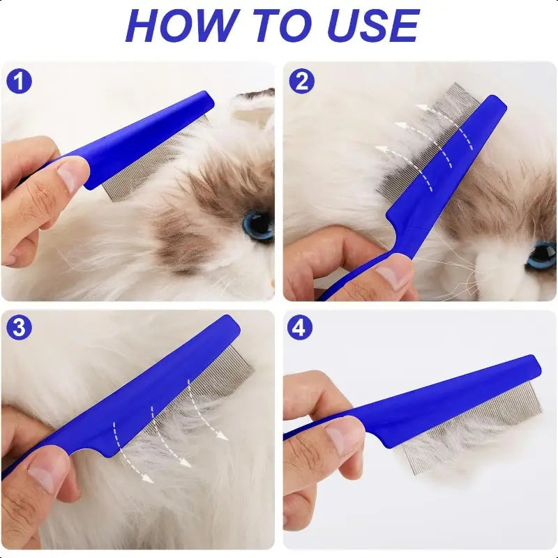 Indilio FleaDefy™ Luxe Grooming Comb – Flea & Tick Remover for Cats & Dogs