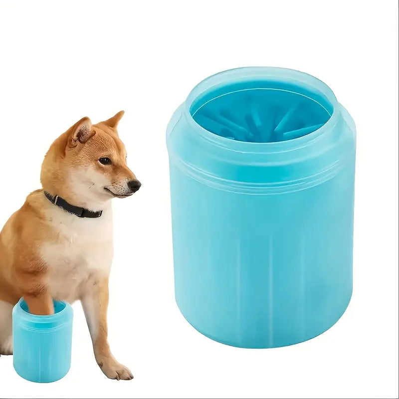 Indilio PawPure™ Deluxe Pet Paw Cleaner Cup with Soft Silicone Bristles