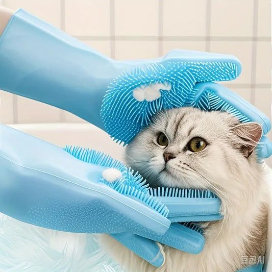 Indilio PawGlow™ Silicone Grooming & Bath Glove™ Silicone Grooming & Bath Glove